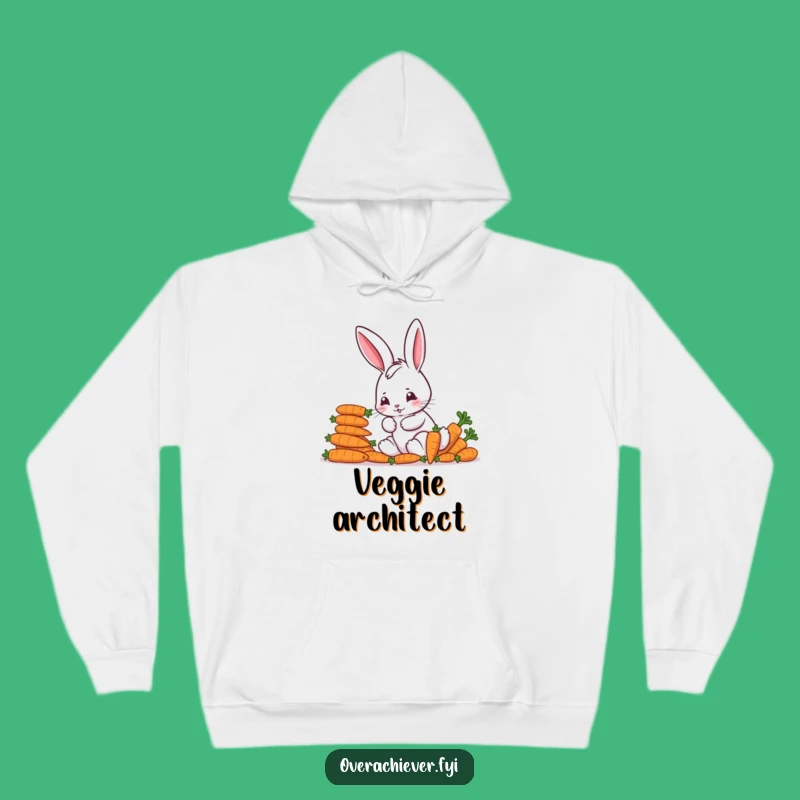 Funny Bunny Carrot Stacker Hoodie: Cozy Up with Hilarious Veggie Organization!