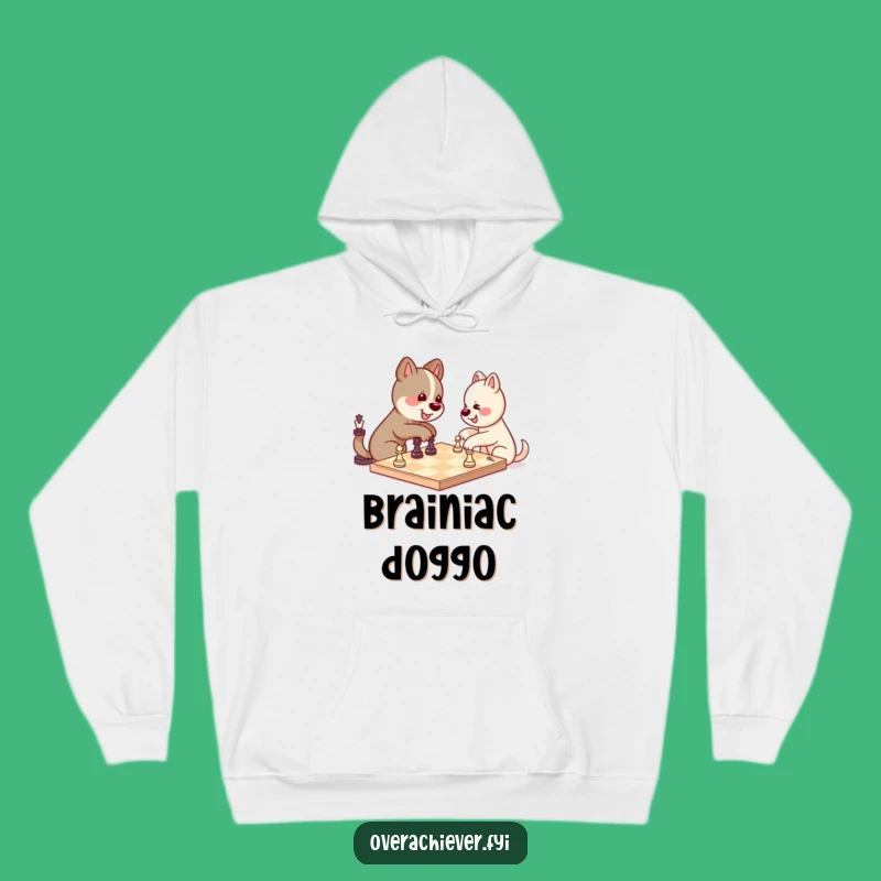 Funny Kawaii Dog Chess Hoodie - Cozy and Hilarious Solo Victory Sweatshirt Gift