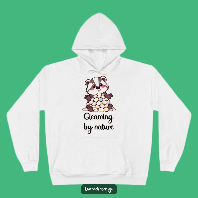 Funny Badger Pebble Collector Hoodie: The Ultimate Humorous Gift for Organizers