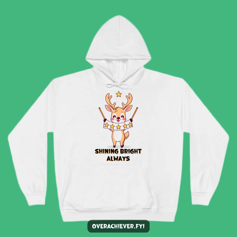 Cozy Funny Star Deer Hoodie: Keep Warm While Celebrating Success!