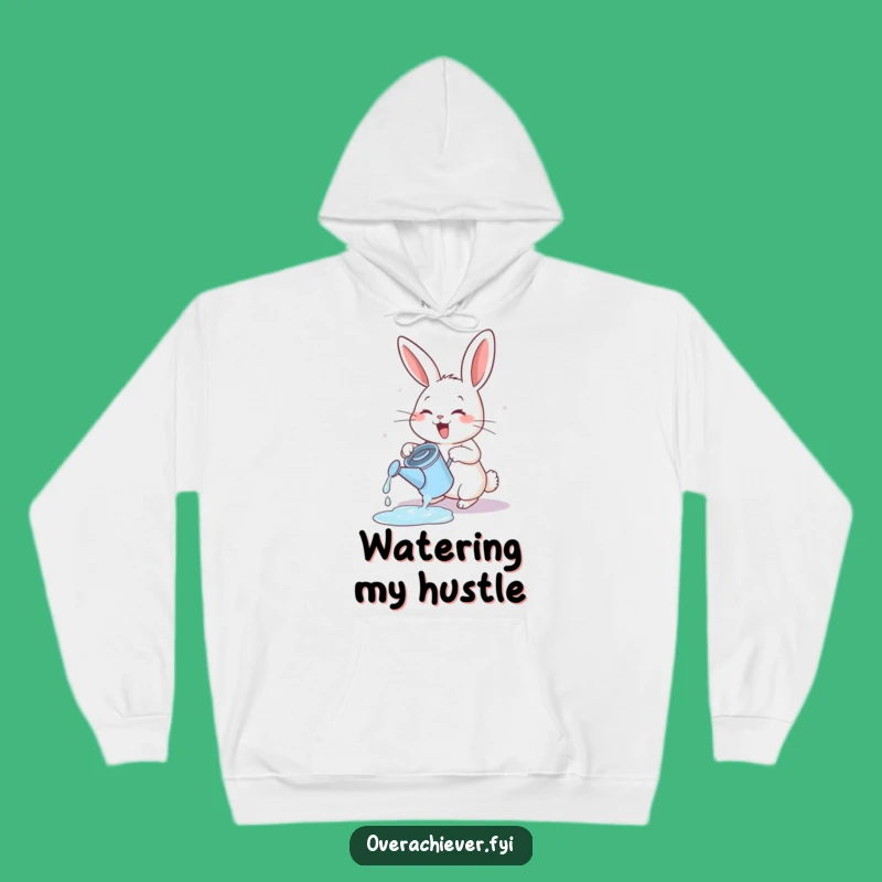 Funny Rabbit Watering Hoodie: Cozy Garden Spirit, Perfect Funny Gift
