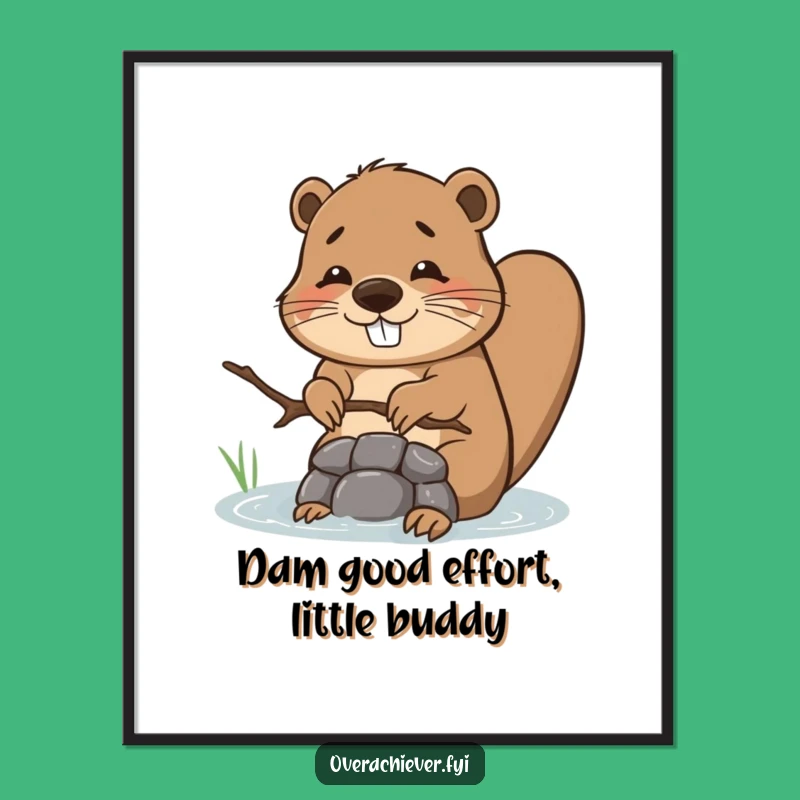 Free Printable Wall Art: Funny Beaver Dam, Quirky Decor, Downloadable Art!