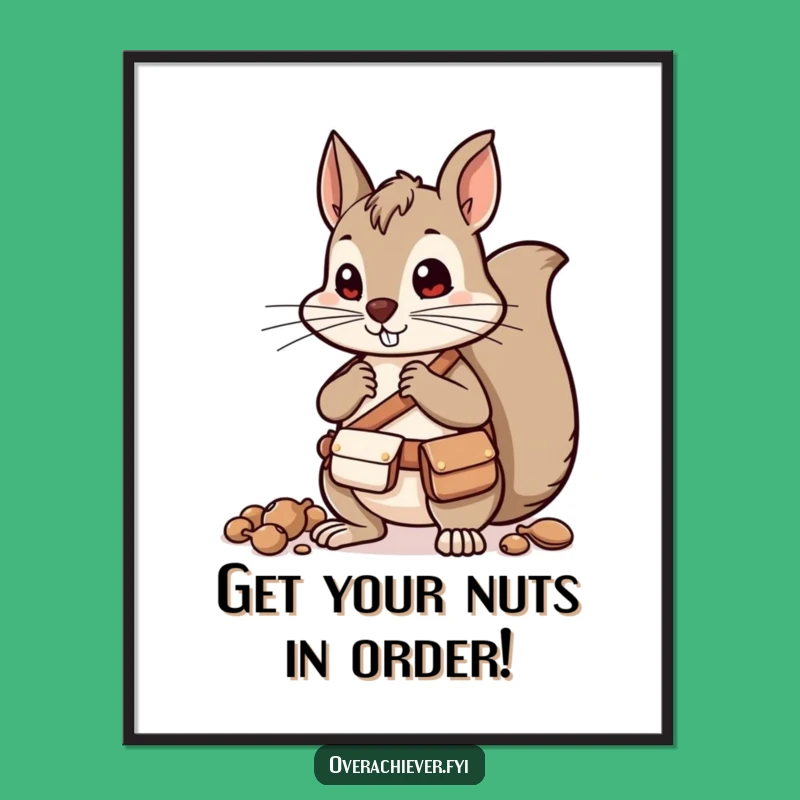 Free Printable Squirrel Nut Art: Determined Downloadable Wall Decor!