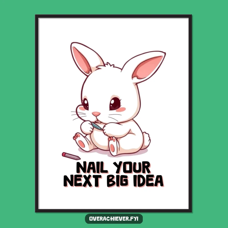 Free Printable Wall Art: Rabbit Nails Grooming with Toenail File, Absurd Downloadable Art