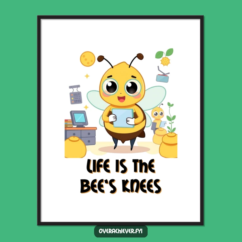 Funny Free Printable Wall Art: Busy Bee's Hive for Organized Home Decor Download