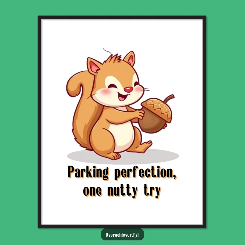 Squirrel Parking Maestro Art: Free Printable Wall Decor, Hilarious Downloadable Home Gift