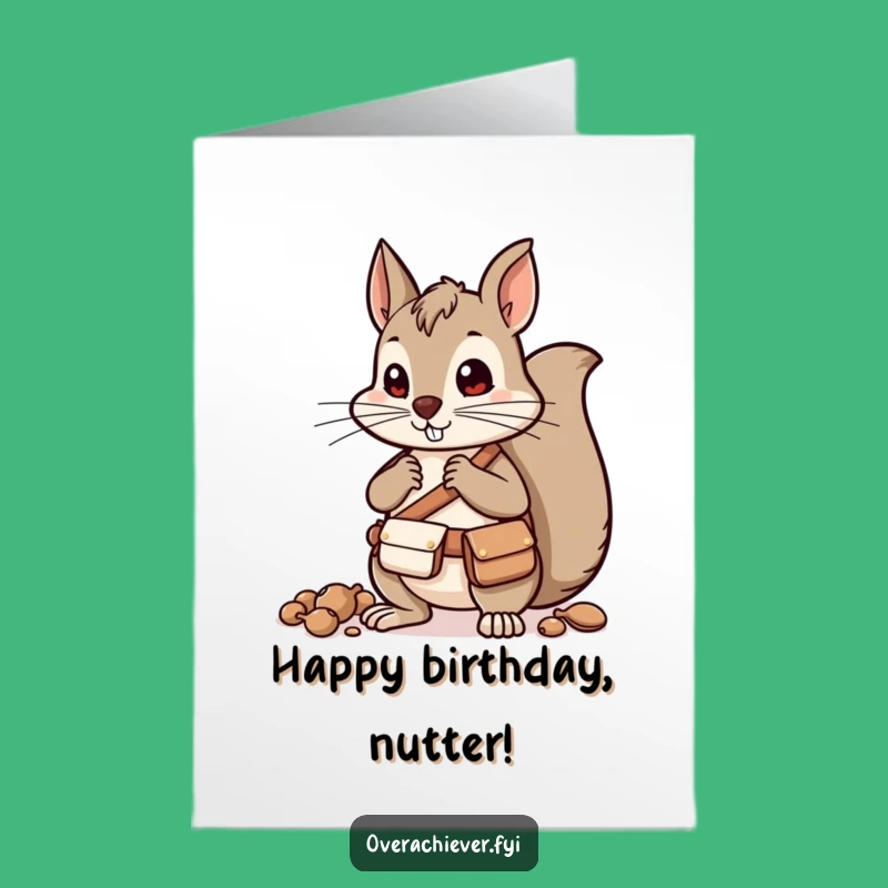 Free Printable Squirrel Birthday Card: Nutty Fun Downloadable Gift!