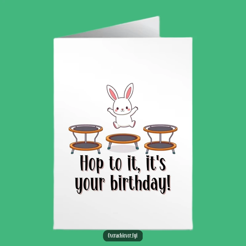 Free Printable Rabbit Birthday Card: Bouncing Fun for a Funny Downloadable Gift