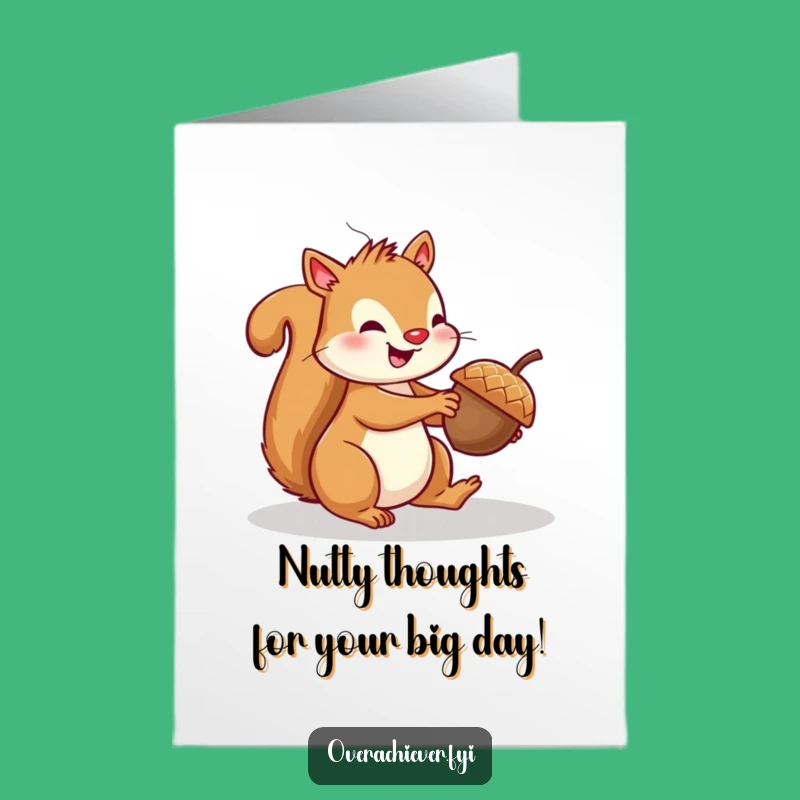 Funny Squirrel Parking Card: Free Printable Birthday Greeting, Hilarious Downloadable Acorn Parking Gift