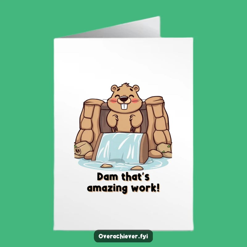 Free Printable Congrats Card: Beaver Dam Masterpiece Downloadable