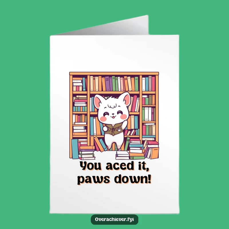 Free Printable Congrats Card: Tidy Animal Celebrates Your Organized Success