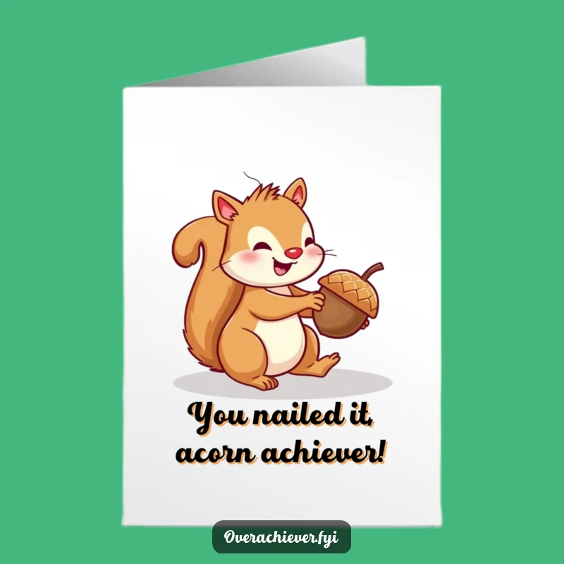 Squirrel Parking Champ Card: Free Printable Congratulations, Hilarious Downloadable Success Gift