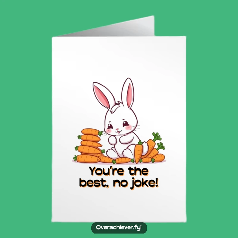 Free Printable Bunny Congrats Card: Funny Downloadable Gift for Achievers!