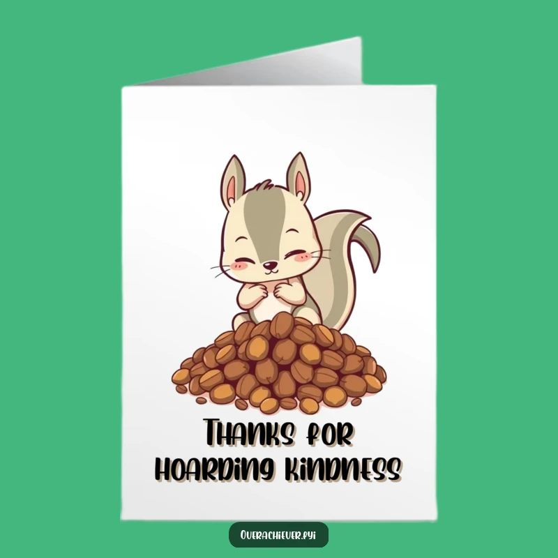 Free Printable Squirrel Thank You Card: Grateful Nut Organizer for a Humorous Downloadable Gift
