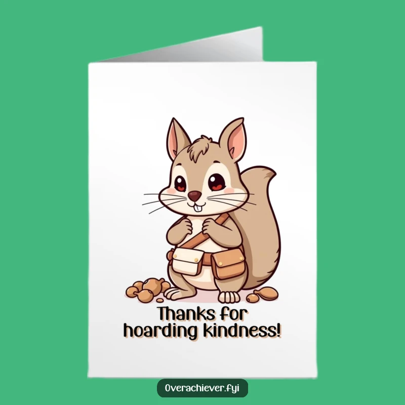 Free Printable Squirrel Thank You Card: Nutty Gratitude Downloadable!