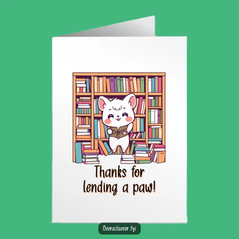 Free Printable Thank You Card: Organized Animal Expresses Gratitude Perfectly