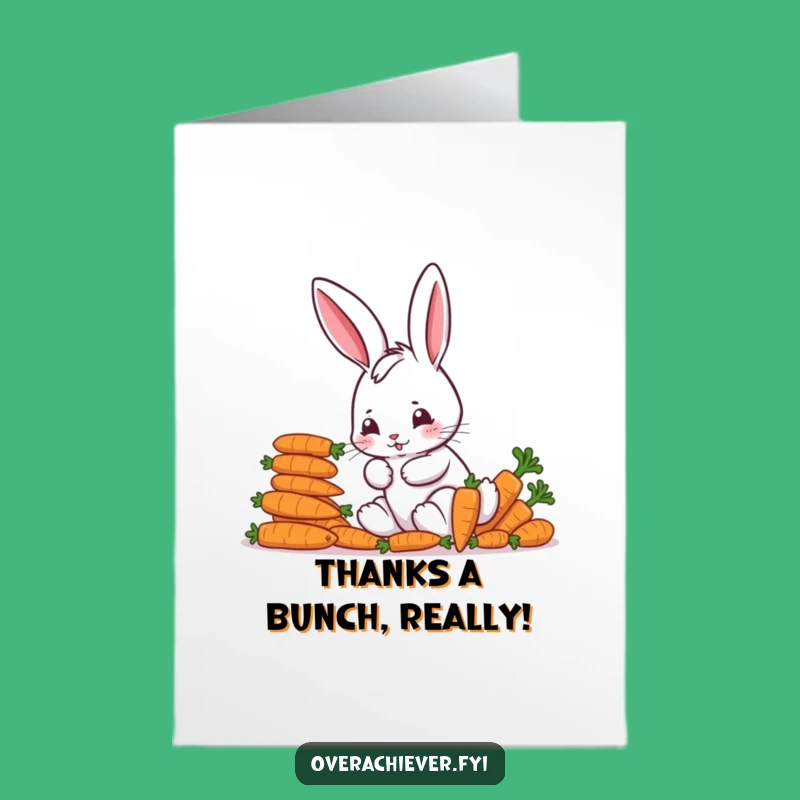 Free Printable Bunny Thank You Card: Funny Downloadable Gift for Gratitude!