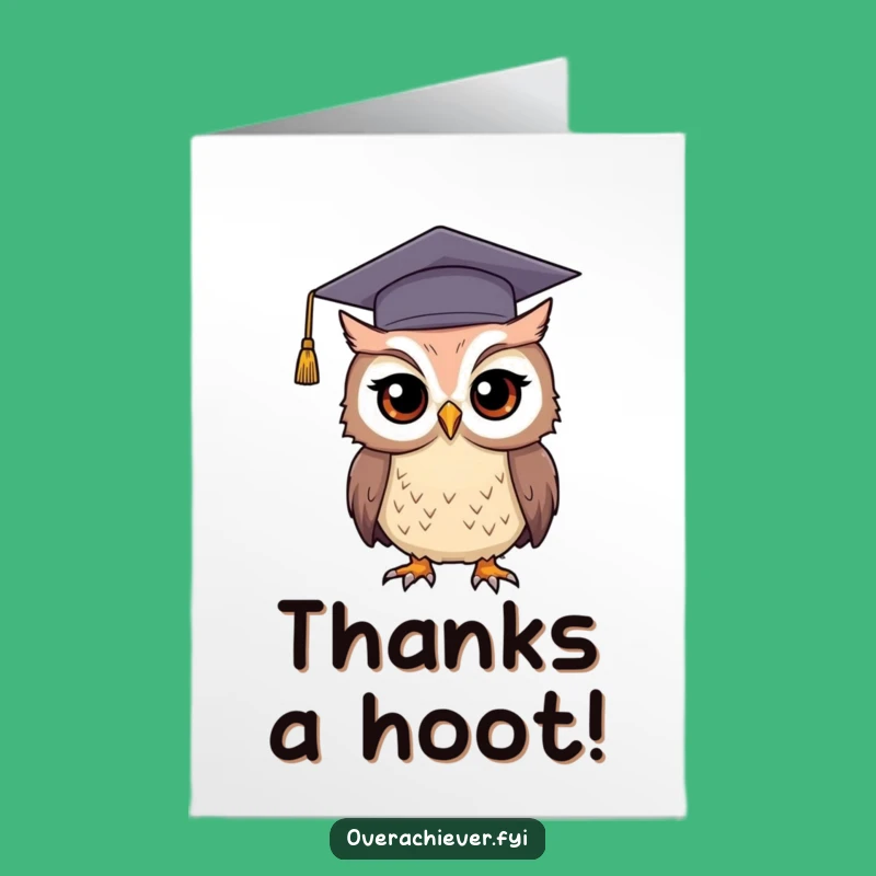 Free Printable Funny Owl Holding Acorn Card: Grateful DIY Downloadable Gift!