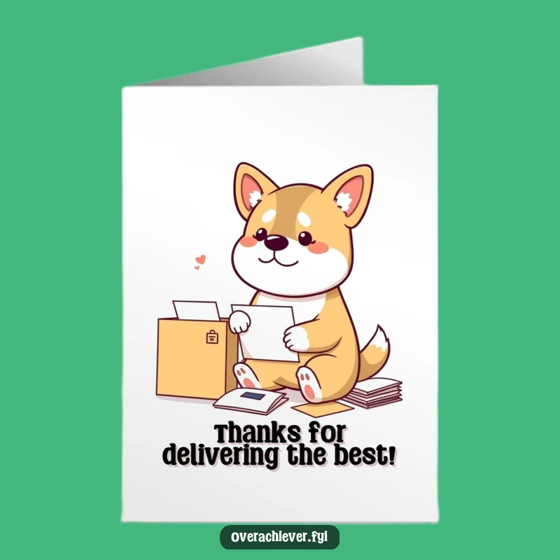 Free Printable Thank You Card: Dog Mail Sorter, Hilarious DIY Download Gift