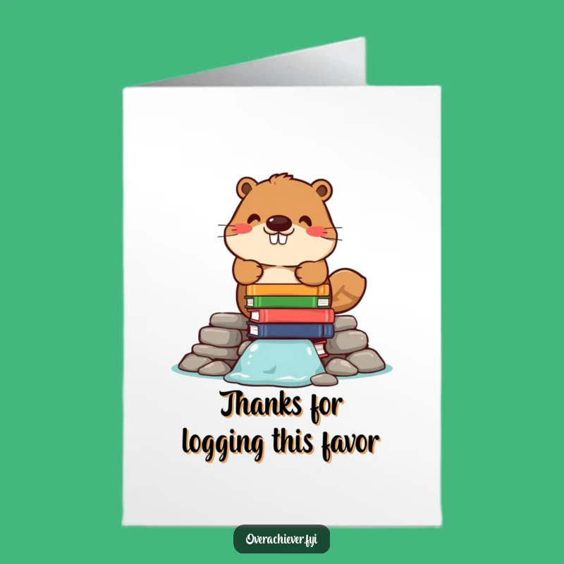 Free Printable Beaver Thank You Card: Grateful Book Builder for a Humorous Downloadable Gift