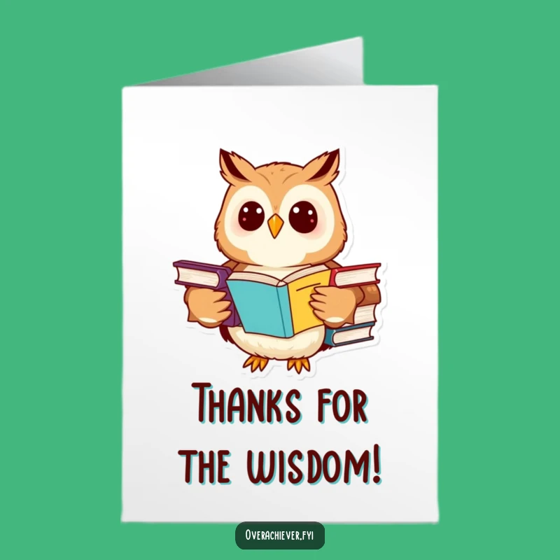 Funny Free Printable Thank You Card: Grateful Owl's Studies for a Thoughtful Download