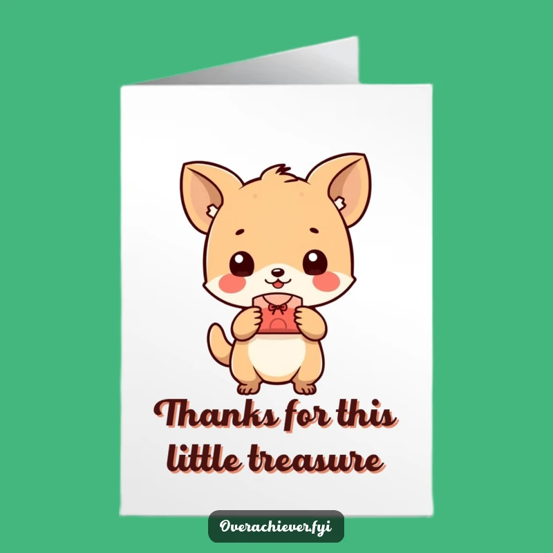 Free Printable Thank You Card: Tiny Animal's Perfect Gift of Gratitude