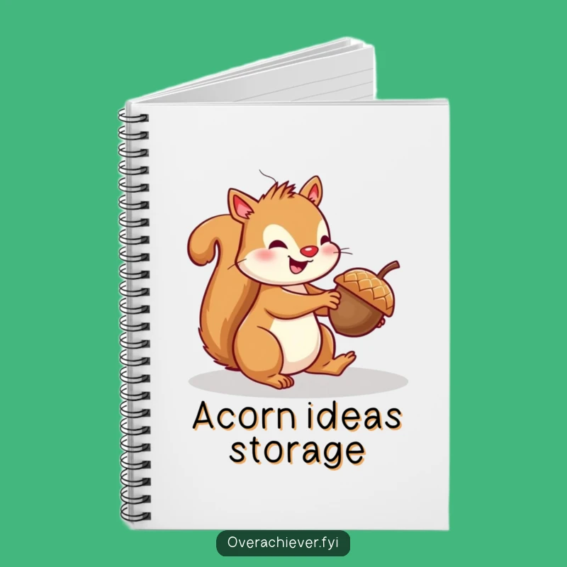 Funny Squirrel Acorn Parking Notebook - Hilarious Journal for Nutty Ideas