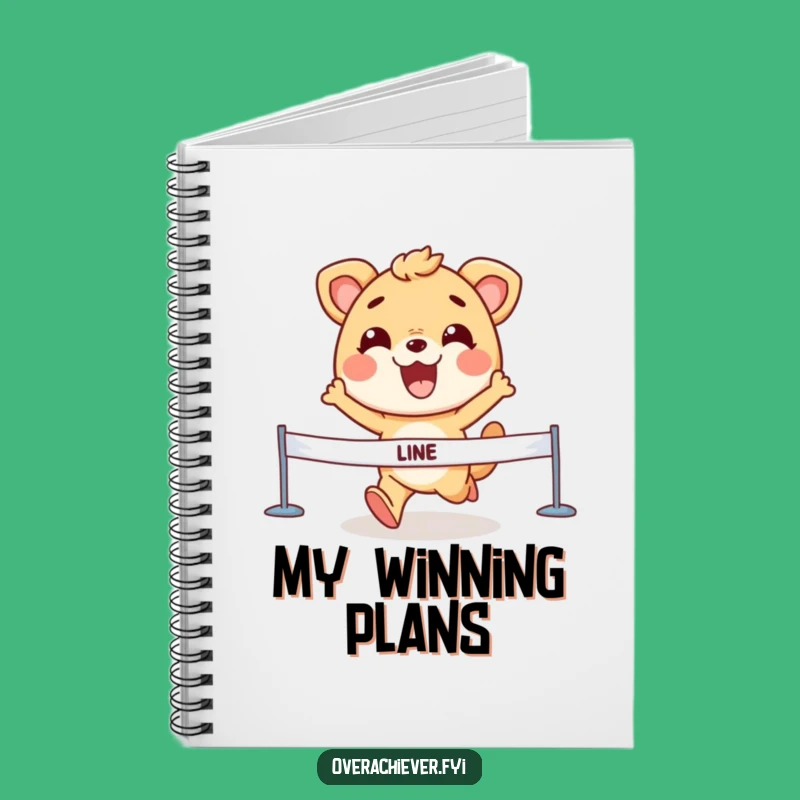 Funny Animal Finish Line Notebook - Victory Grin Journal for Goal Getters