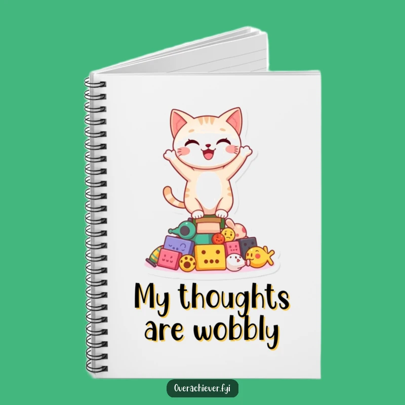 Funny Cat Toy Balance Notebook: Feline Focus, Hilarious Gift For Writers