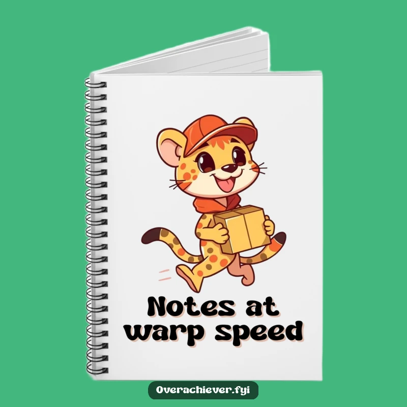Funny Cheetah Delivery Notebook: Jot Down Ideas with Speedy Efficiency Gift