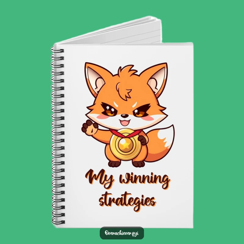 Funny Fox Medal Notebook: Goal Setting & Success, Perfect Funny Gift