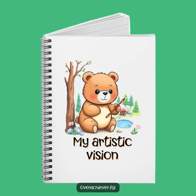 Funny Bear's Sketch Notes Notebook: Document Your Ideas with Miniature Landscape Art, Gift