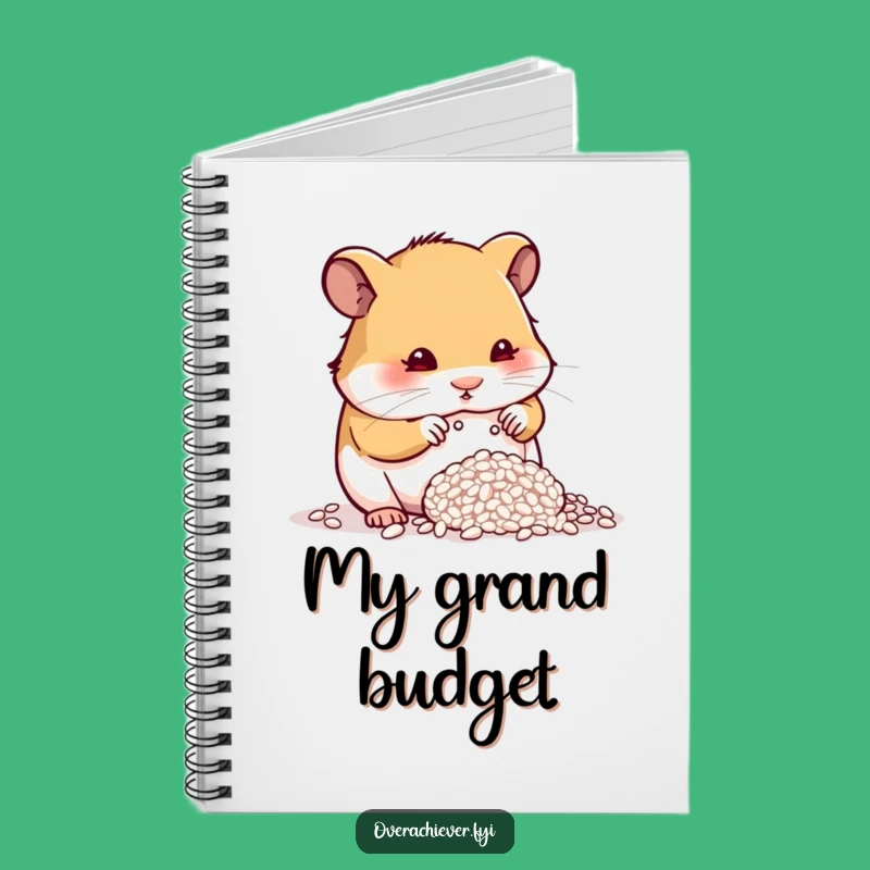 Funny Hamster Rice Counting Notebook, Journal Your Focused Thoughts