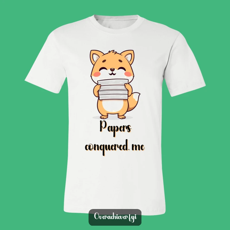 Funny Animal Paperwork T-Shirt - Triumphantly Done Apparel for Organized Fun