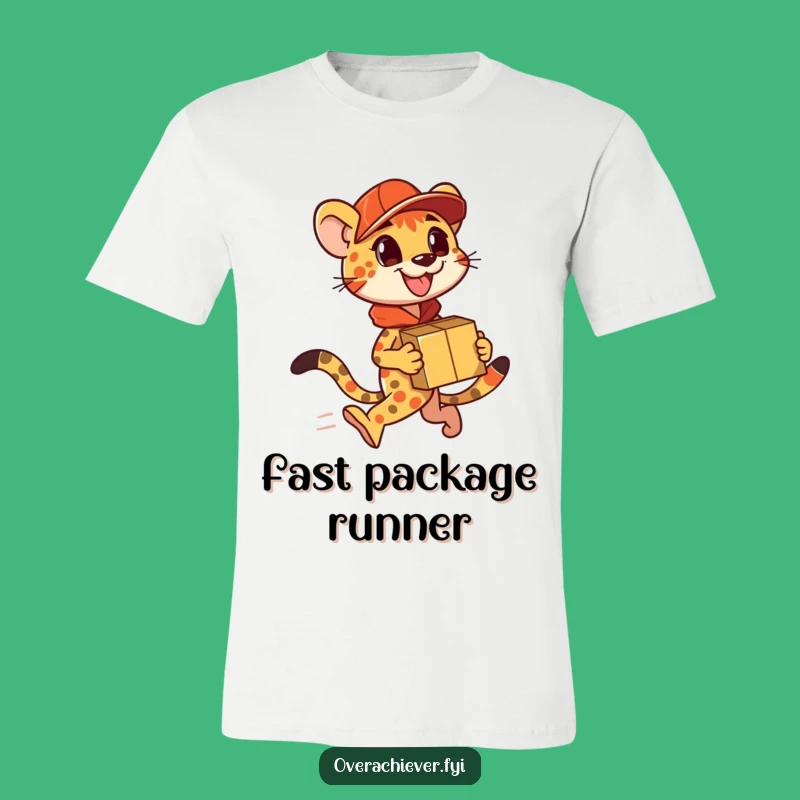 Funny Cheetah Delivery T-Shirt: Wear the Speed of Service Gift