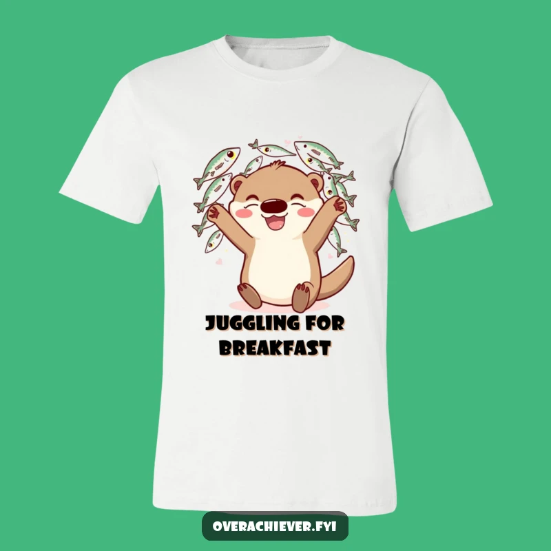 Funny Otter Fish Juggling T-Shirt: Wear Your Enthusiasm Gift