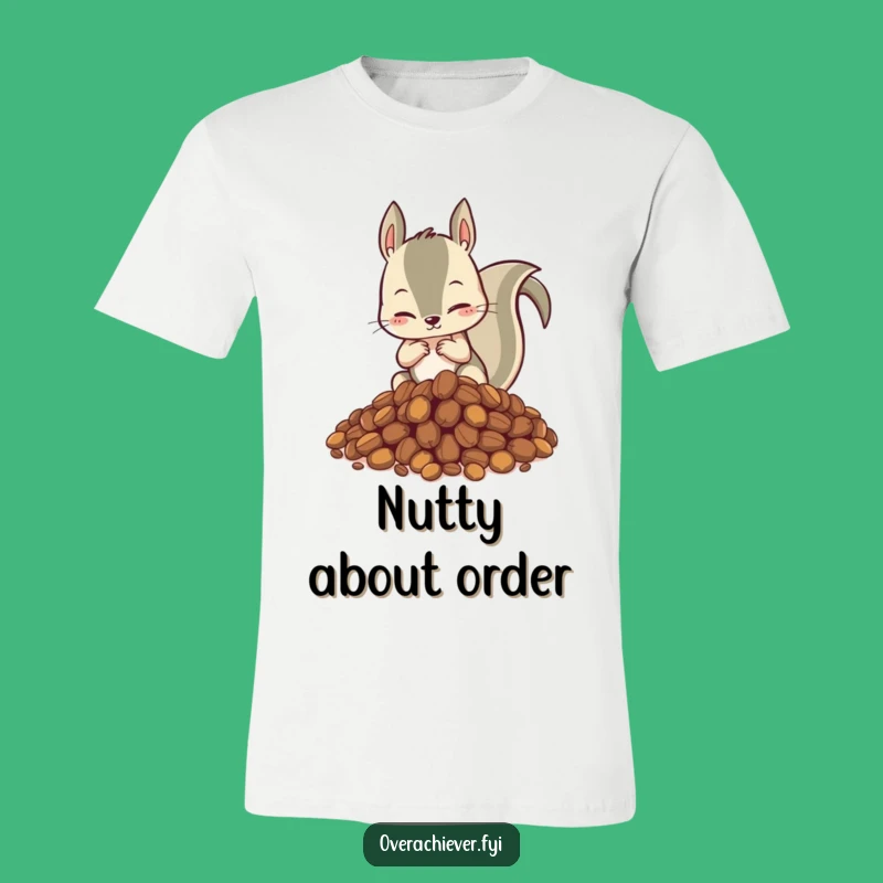 Funny Squirrel Nut Organizer T-Shirt - A Hilarious Gift for the Prepping Pro!