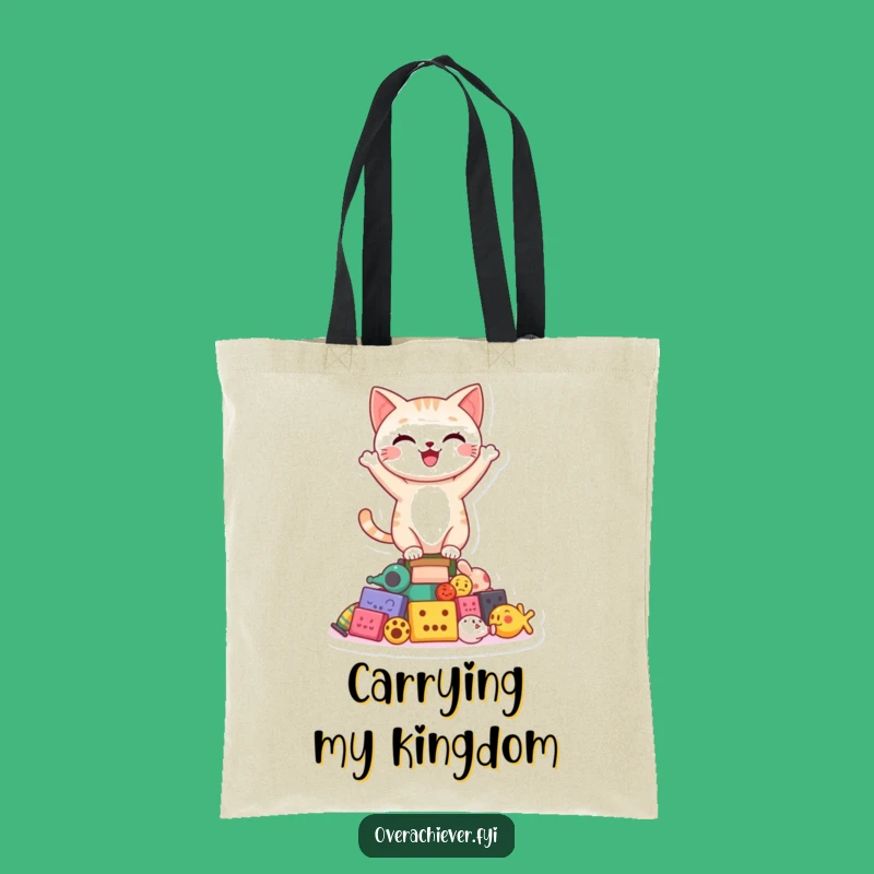 Funny Cat Toy Balance Tote Bag: Purrfect Accessory, Hilarious Shopping Gift