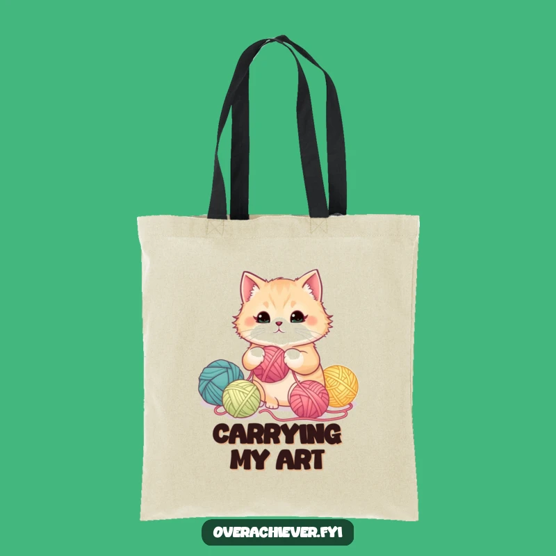 Funny Cat Yarn Organizer Tote Bag, Stylish & Amusing Accessory