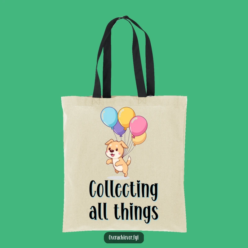 Funny Dog Balloon Herding Tote Bag: Pawsome Accessory, Hilarious Shopping Gift