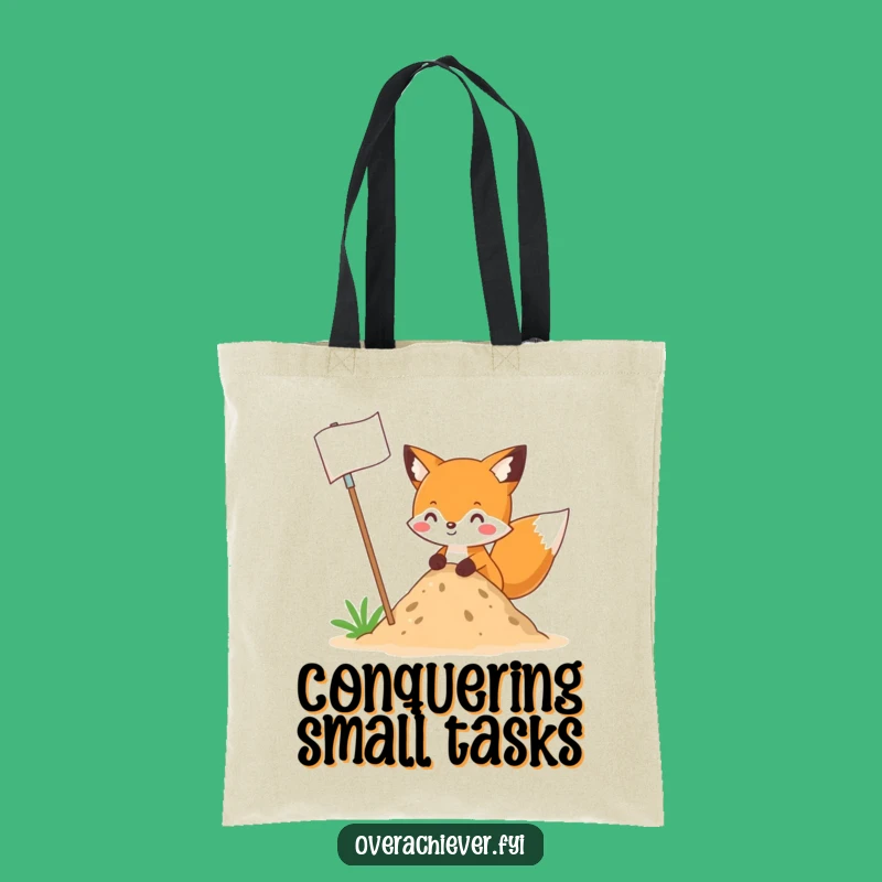 Funny Fox Flag Tote Bag: Hilarious Carry-All for Ambitious Explorers