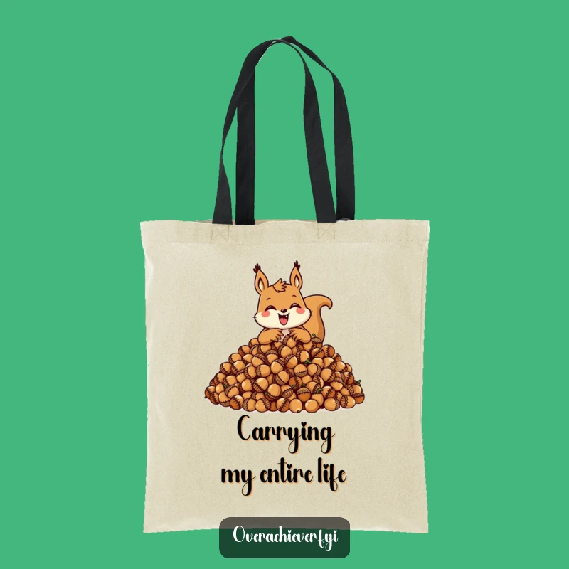 Funny Squirrel Tote Bag: Carry Your Treasures in Style with this Hilarious Bag