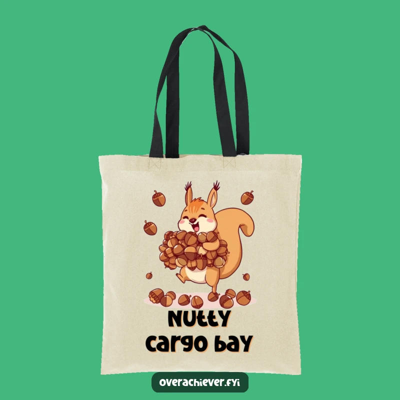 Funny Squirrel Juggling Tote Bag: Acorn Collector's Essential, Perfect Funny Gift